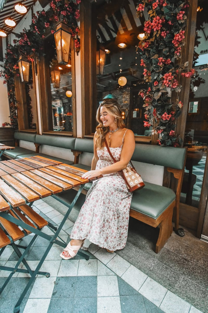 Strappy Tiered Maxi Dress - Petal Fusion
