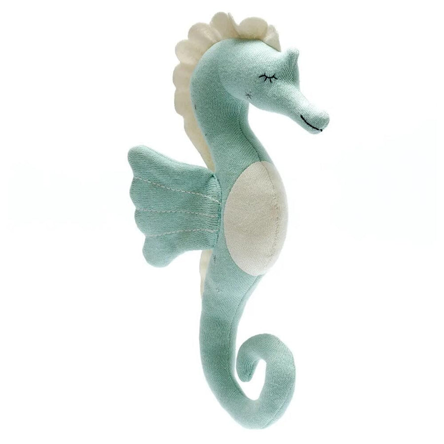 Knitted Organic Cotton Sea Green Seahorse Toys Best Years 