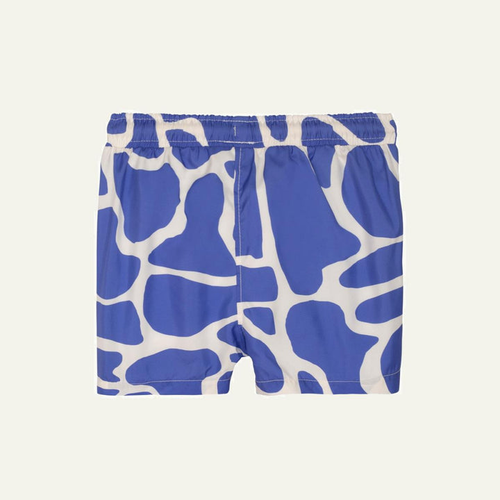 Seaqual Recycled Polyester Spotted Giraffe Baby Swim Trunks - Natural/baja Blue - Swim Trunk