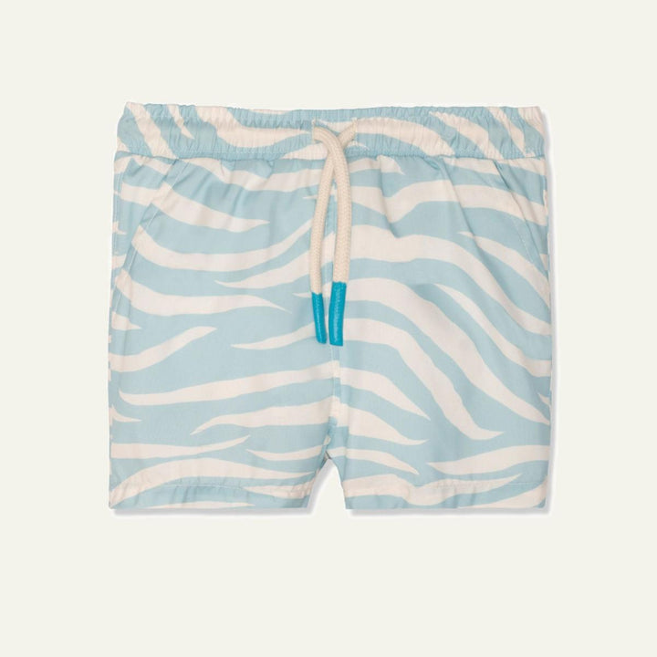 Seaqual Recycled Polyester Zebra Baby Swim Trunks - Natural/sterling Blue - Swim Trunk