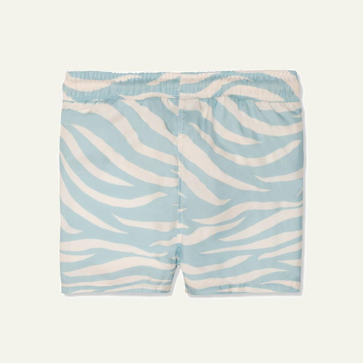 Seaqual Recycled Polyester Zebra Baby Swim Trunks - Natural/sterling Blue - Swim Trunk