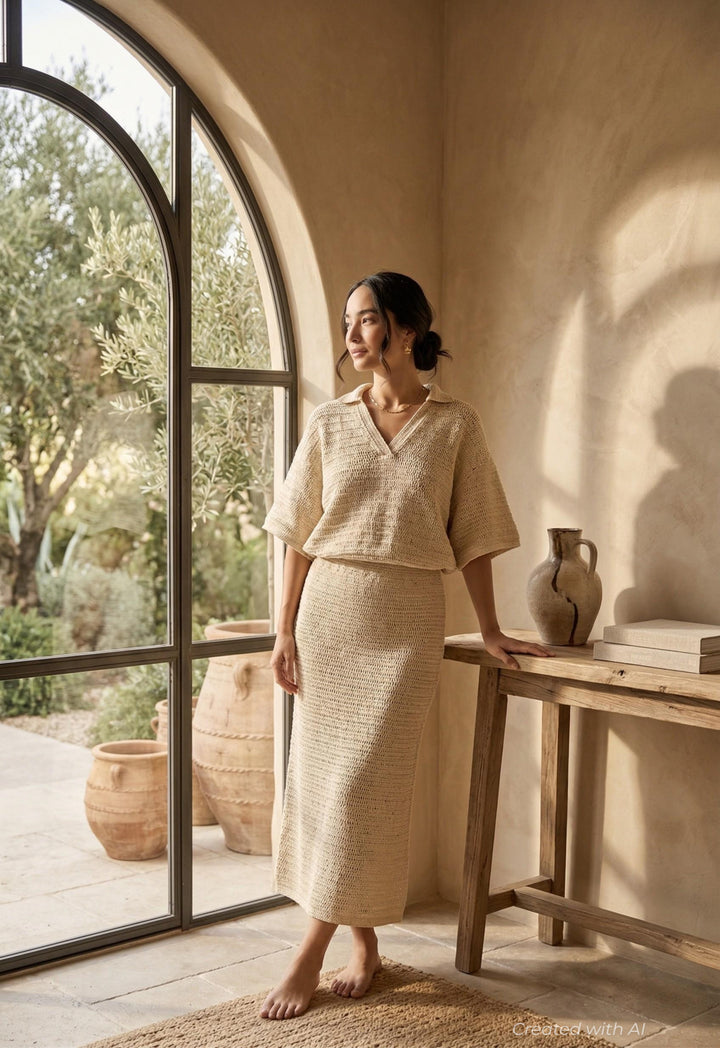 Sedona Crochet Skirt - Natural - Skirt
