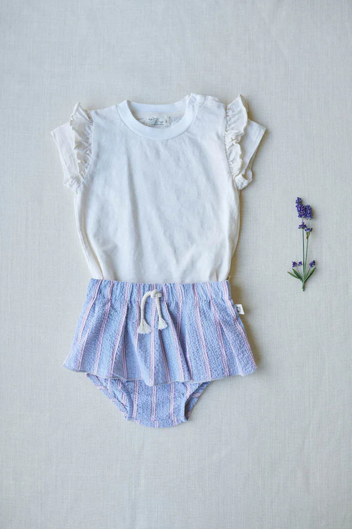 Seersucker stripe baby bloomers - 6M - Bloomer