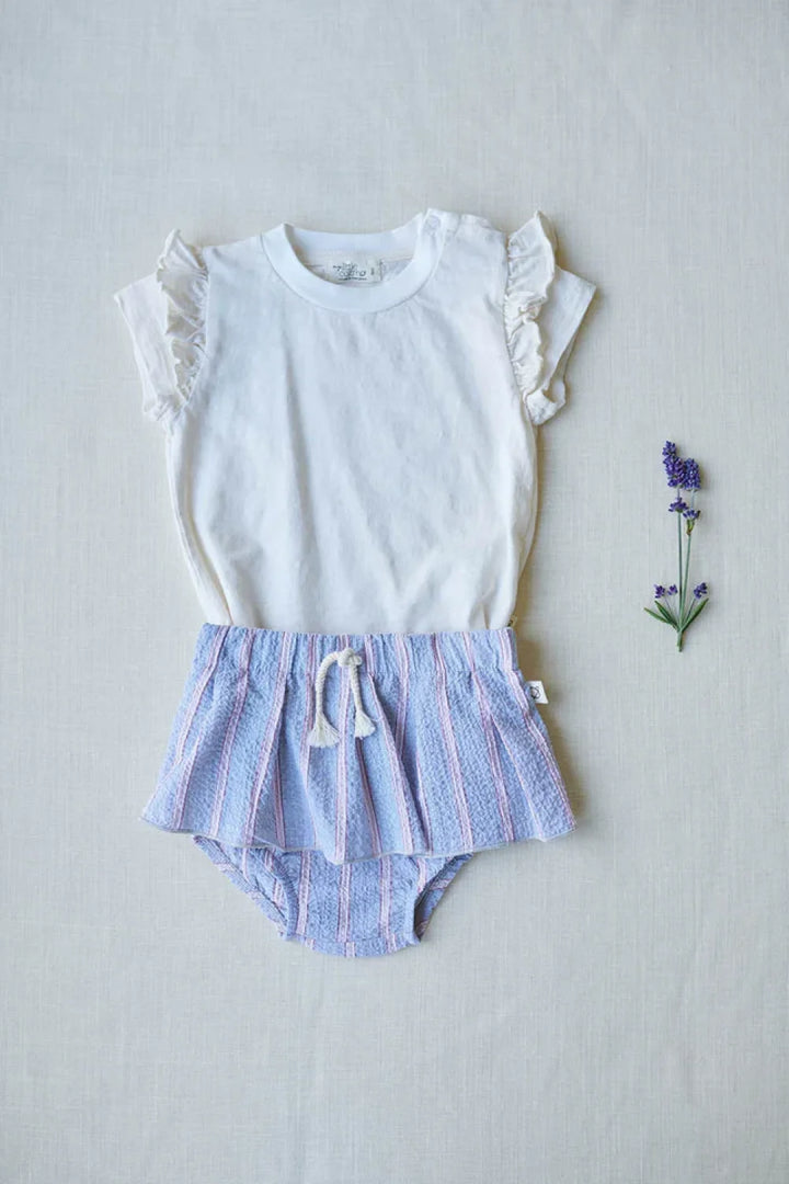 Seersucker stripe baby bloomers - 6M - Bloomer