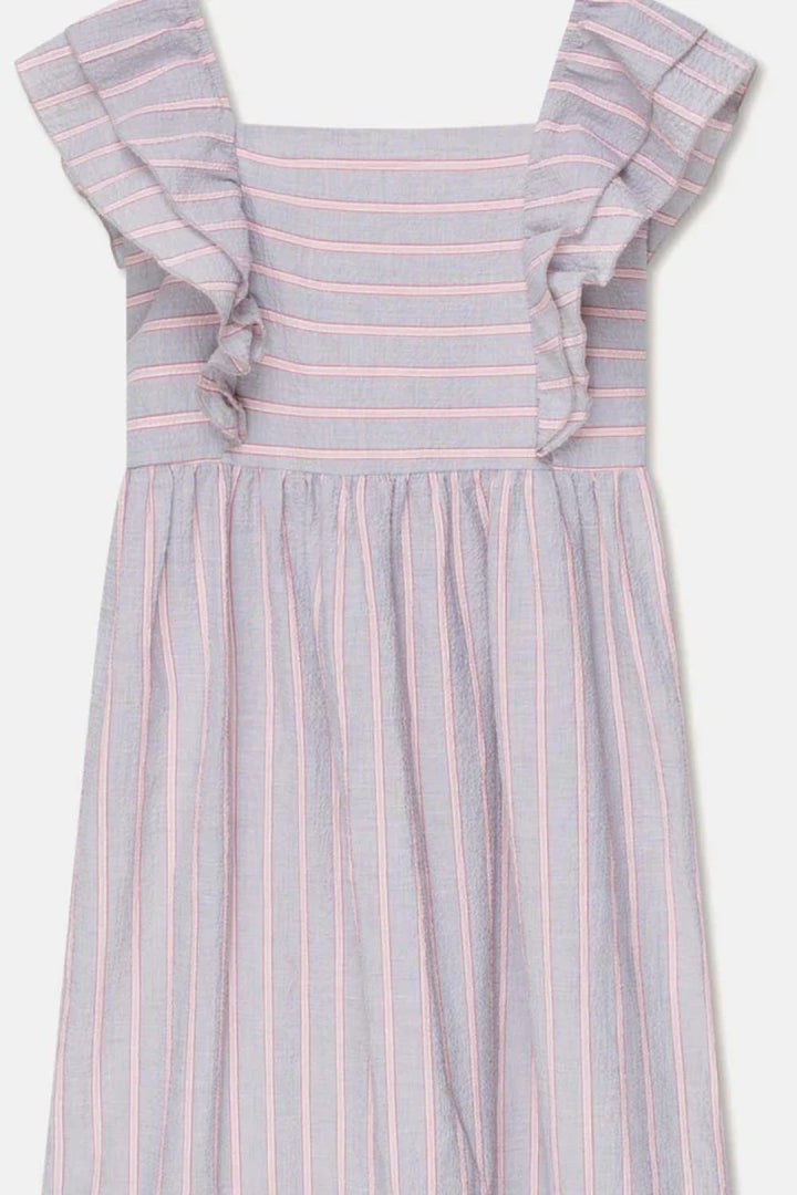 Seersucker stripe woman dress - Unique - S - Dresses