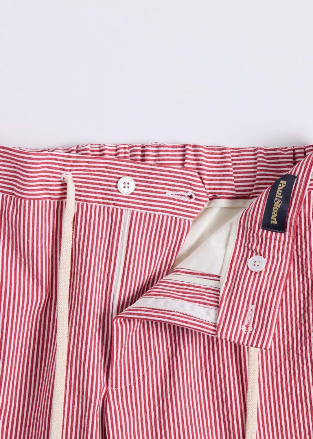 Seersucker Trouser - Red - Pants