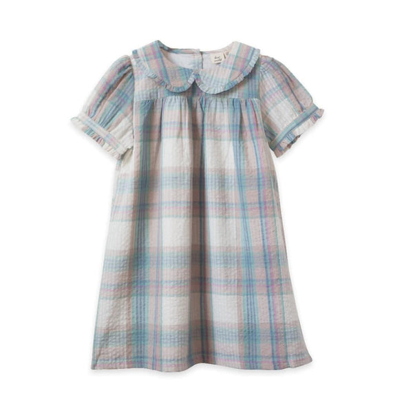 Selah Dress - Arctic-blue Seersucker - Dresses