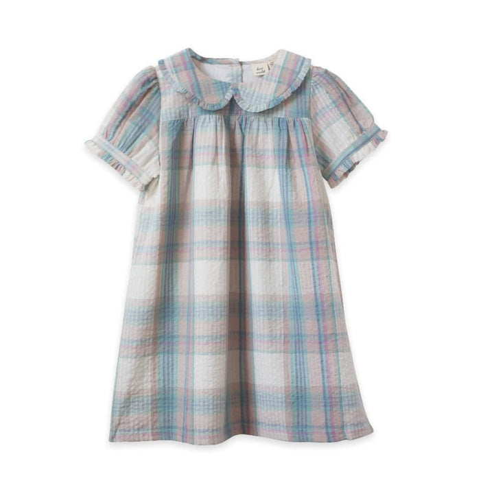 Selah Dress - Arctic-blue Seersucker - Dresses