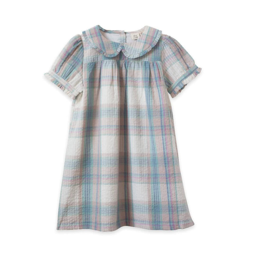 Selah Dress - Arctic-blue Seersucker - Dresses