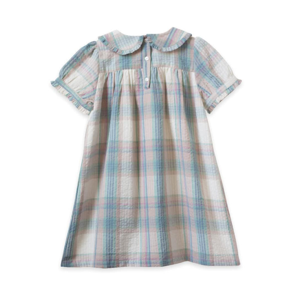Selah Dress - Arctic-blue Seersucker - Dresses