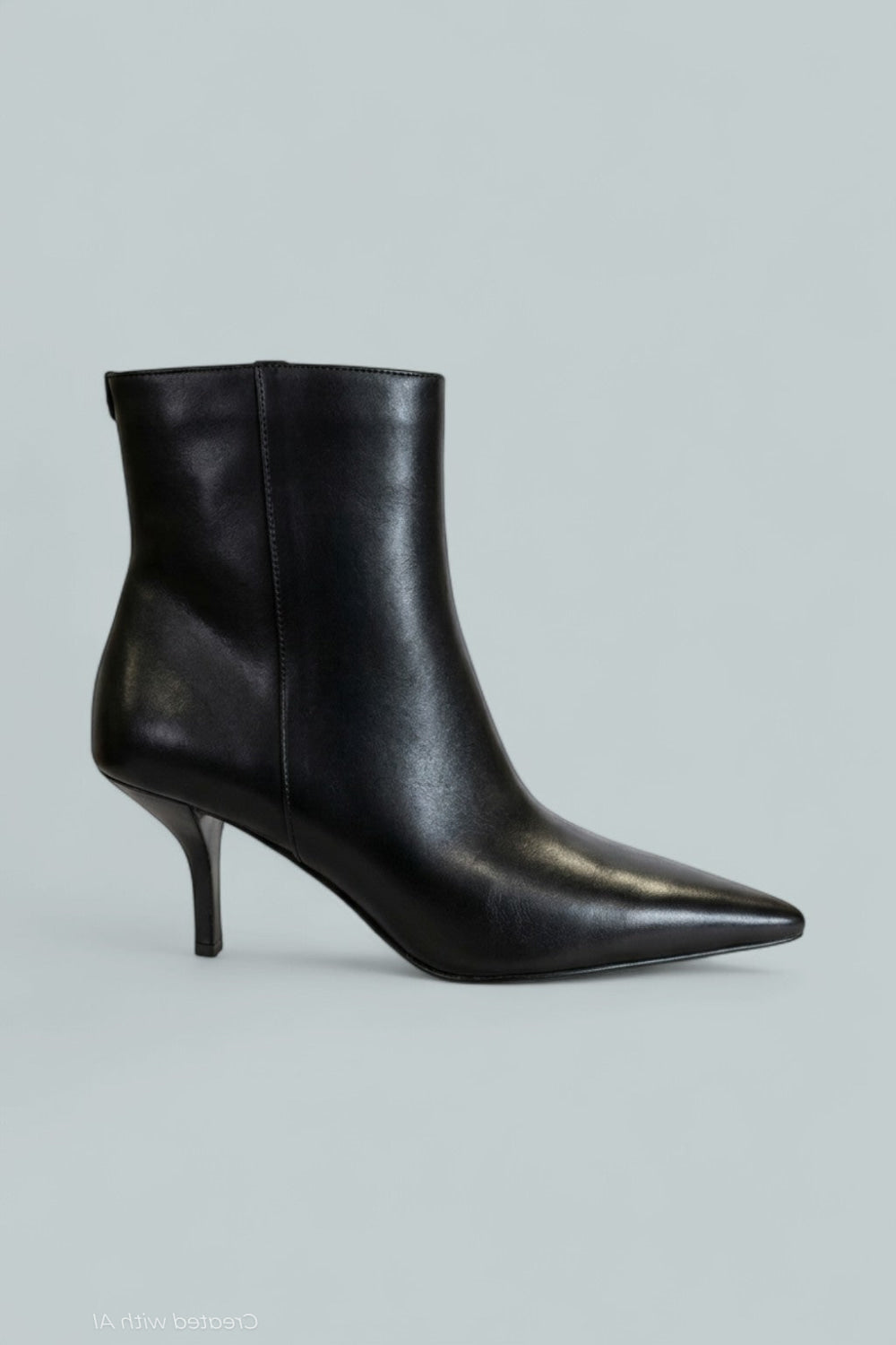Selina Leather Ankle Boot - Black - US 7 - Bootie