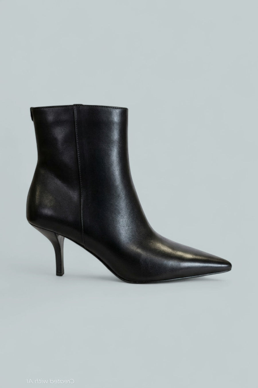 Selina Leather Ankle Boot - Black - US 7 - Bootie