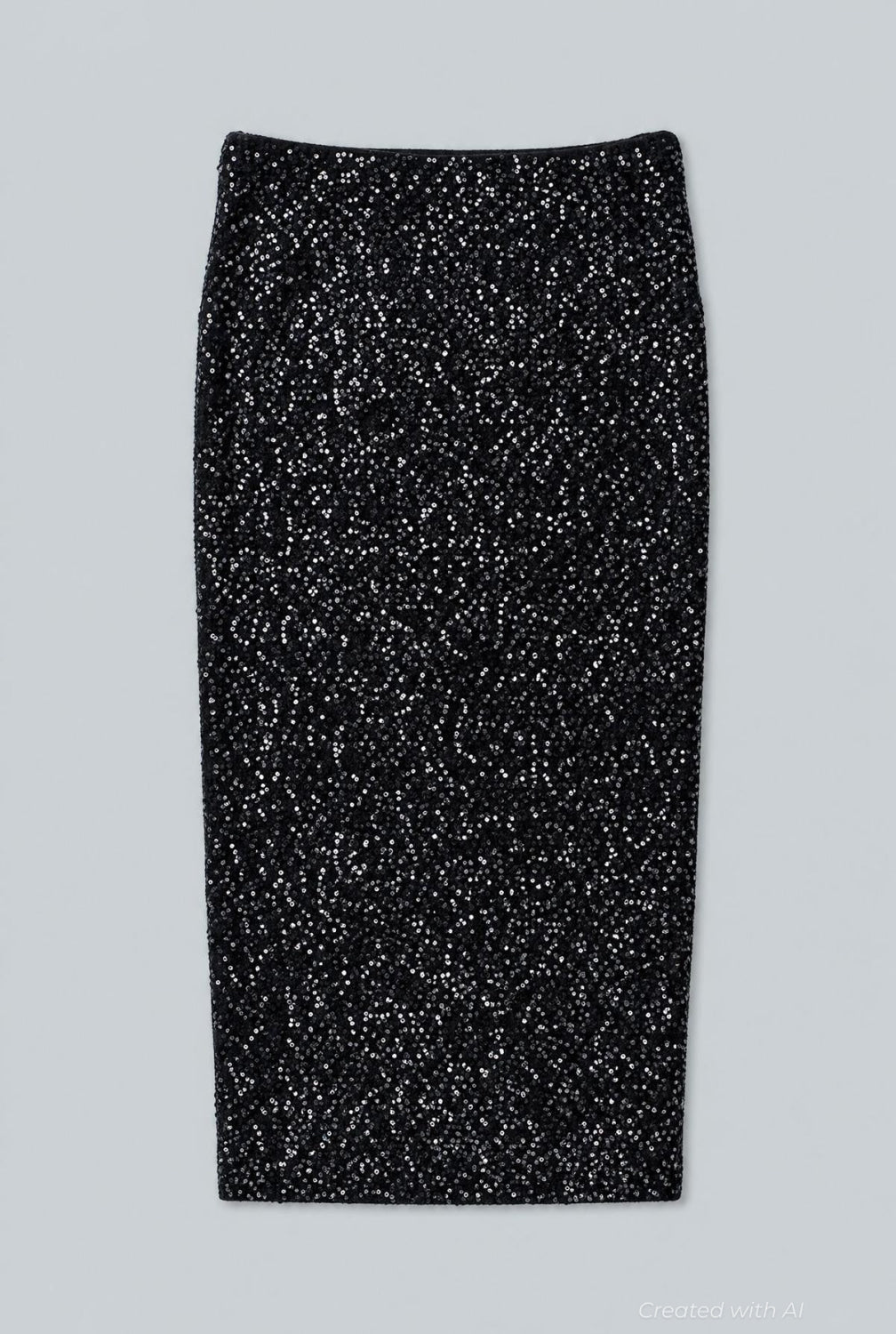 Sequin Embellished Pencil Skirt - Black - XS - Skirt