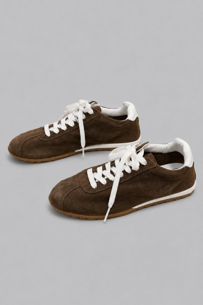 Serina Sneakers - Dark Brown Suede - 8 - Sneaker