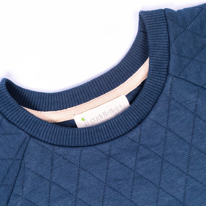 Set Sail Quilted Sweatshirt - Blue - Crewneck Sweatshirt