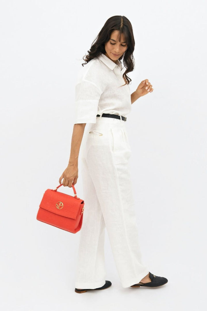 Seville Short Sleeves Shirt - Porcelain - XS - Button Down Shirt