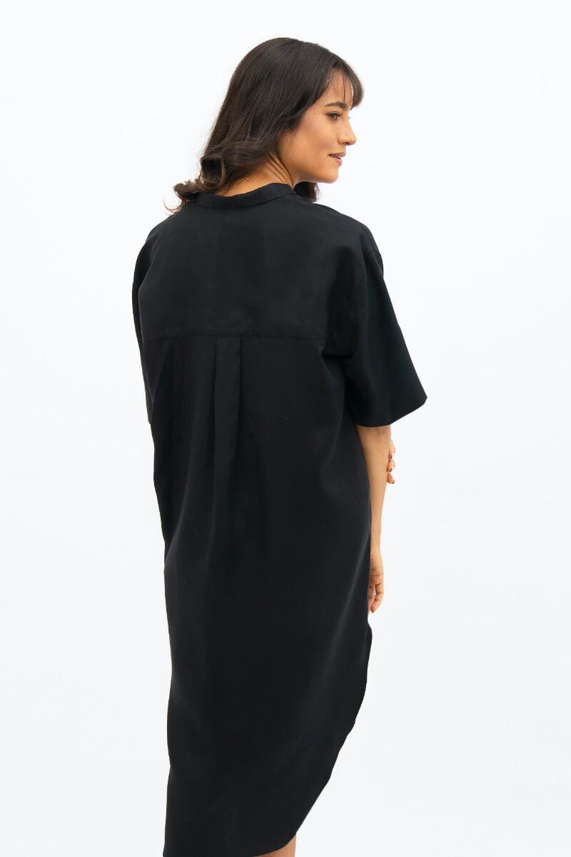 Seville Midi Dress - Licorice Black