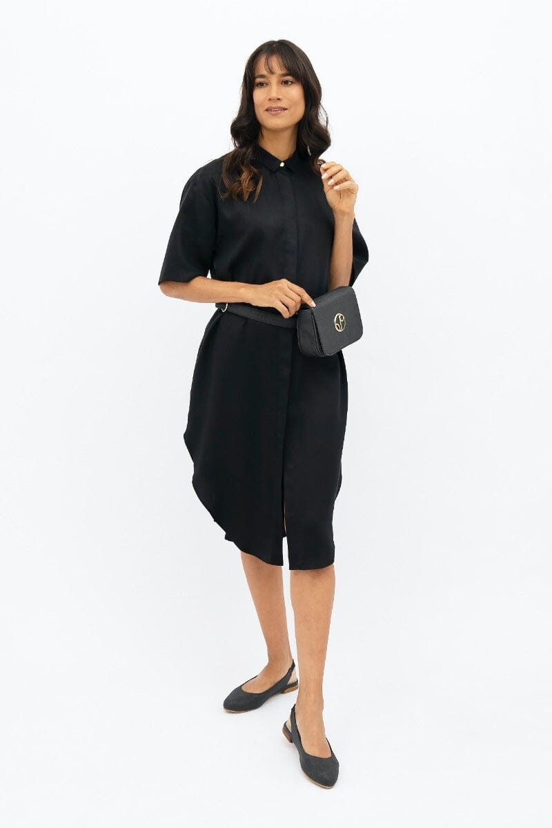 Seville Midi Dress - Licorice Black