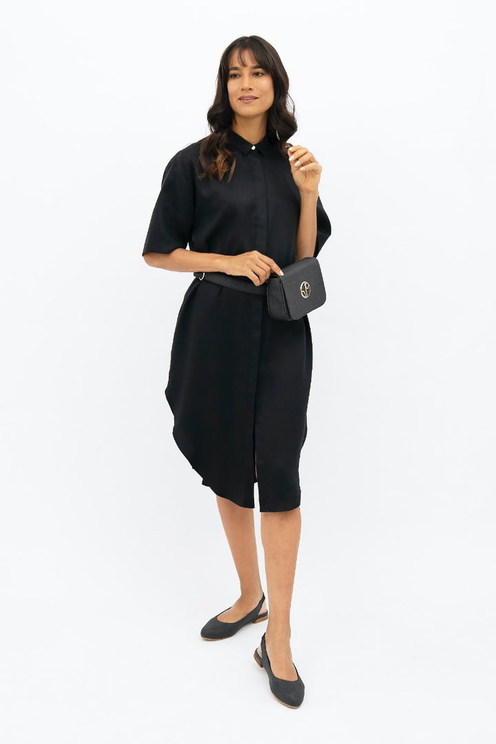 Seville Midi Dress - Licorice Black