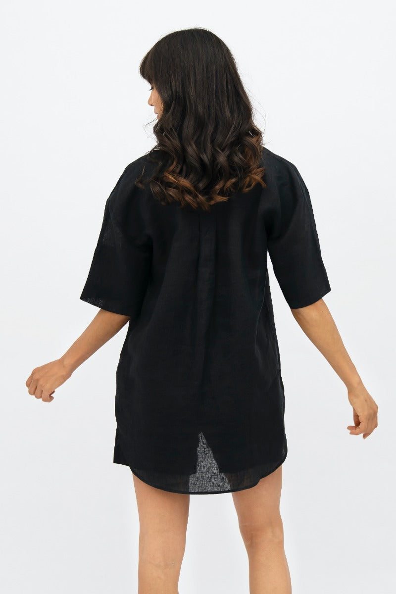 Seville Short Sleeves Shirt - Licorice Black