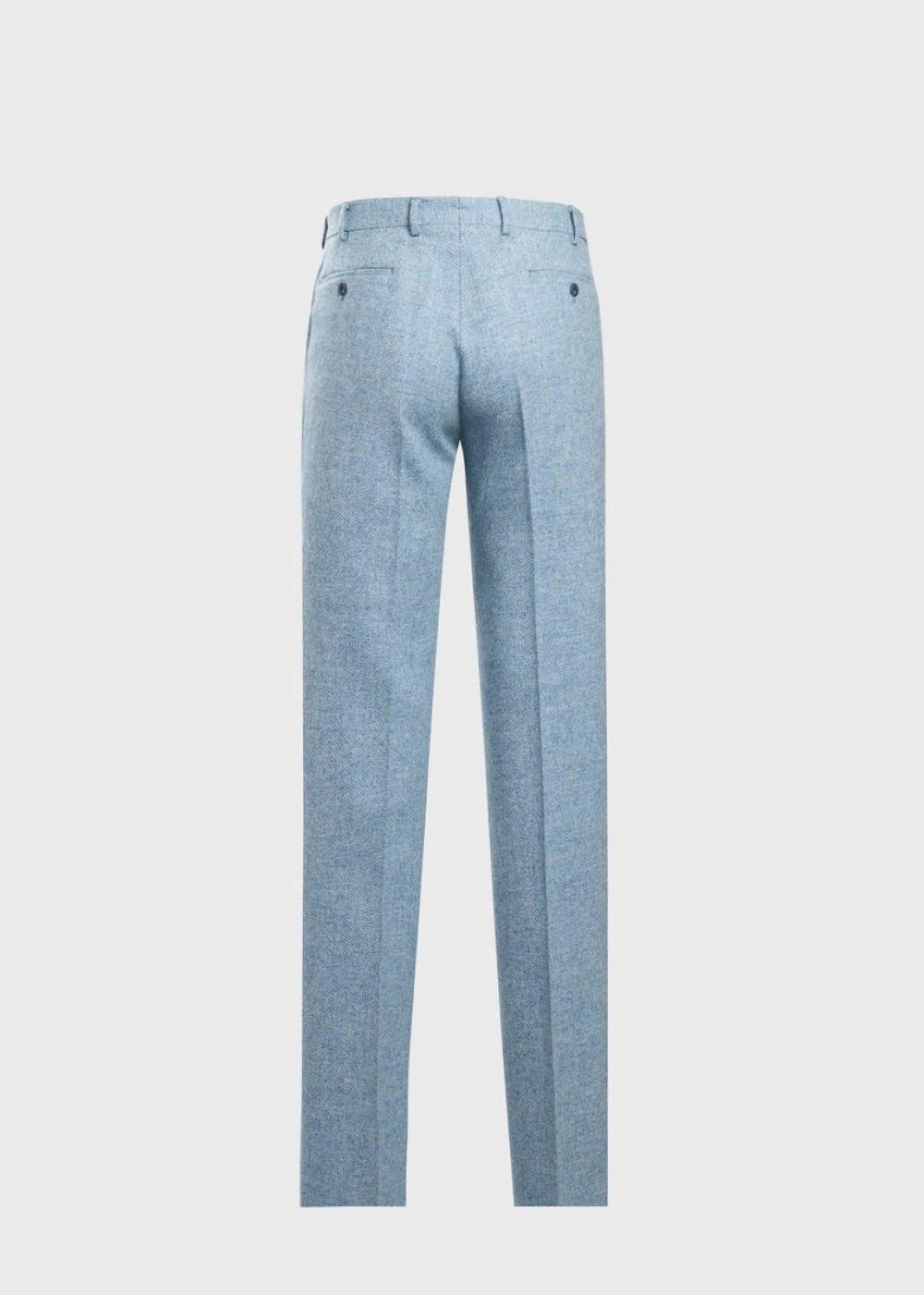 Shetland Wool Dress Trouser - Light Blue - Trouser