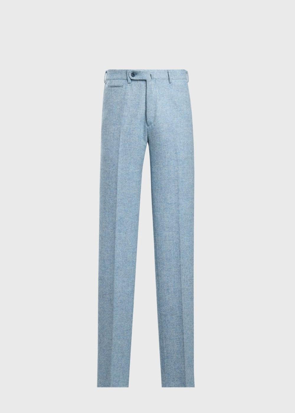 Shetland Wool Dress Trouser - Light Blue - Trouser
