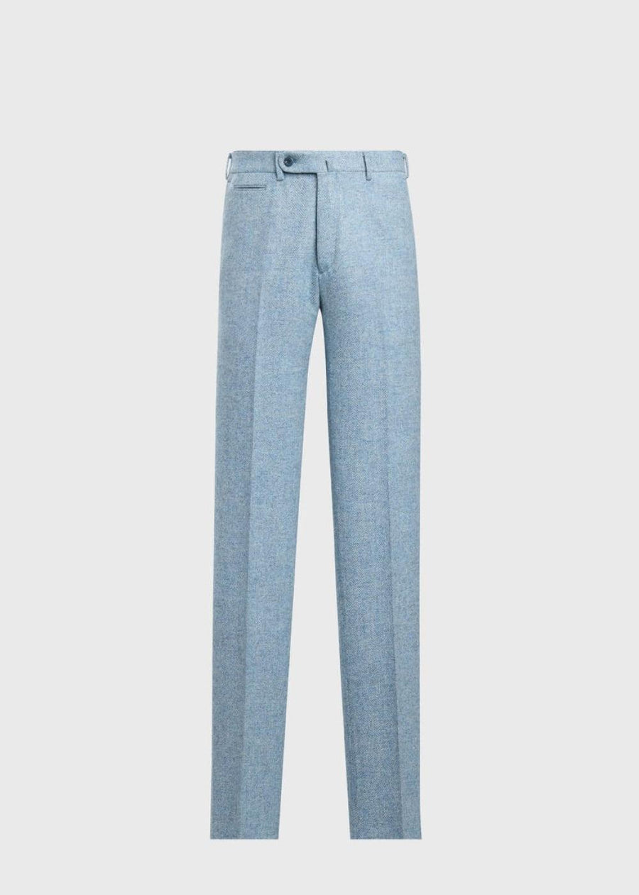Shetland Wool Dress Trouser - Light Blue - Trouser
