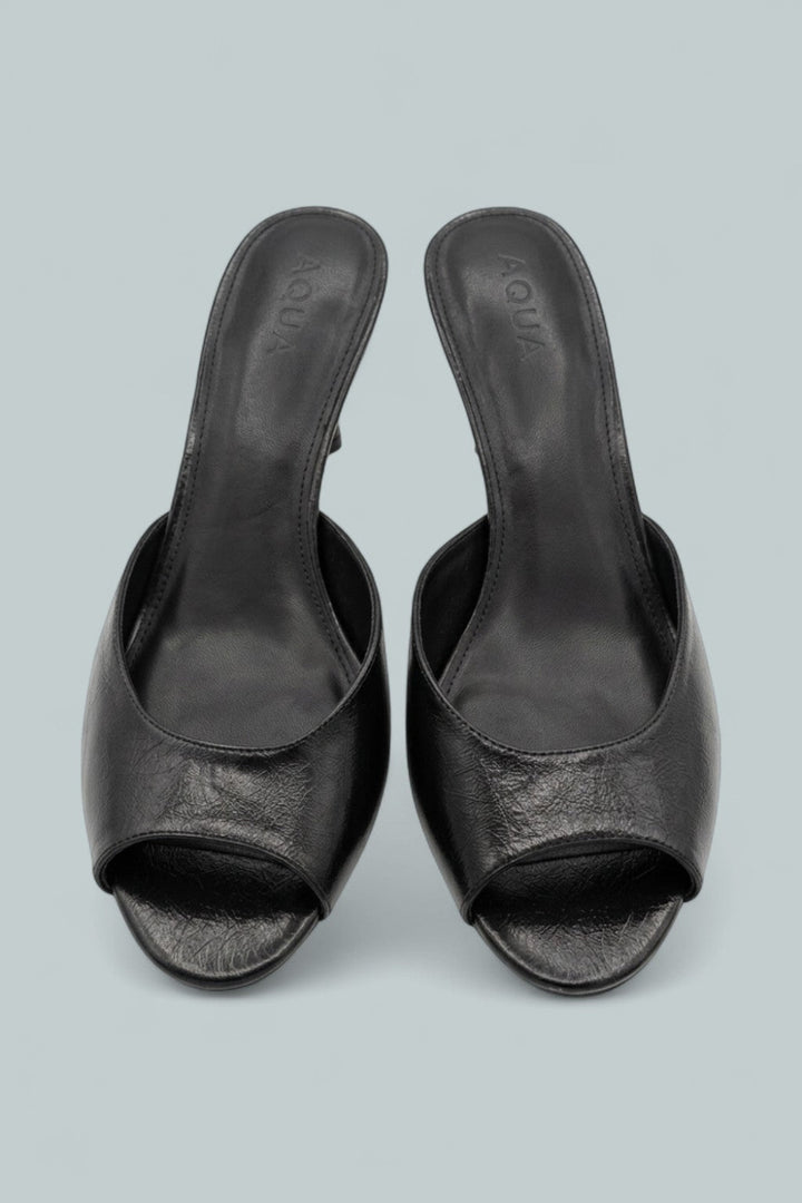 Shil Leather Sandals Exclusive - Black Crinkle - Sandals