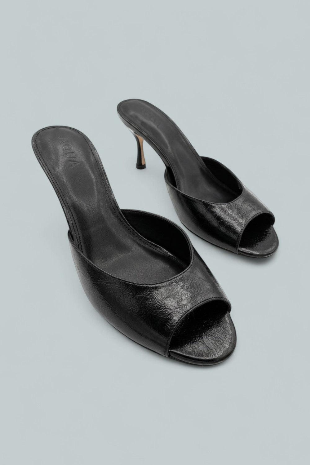 Shil Leather Sandals Exclusive - Black Crinkle - Sandals