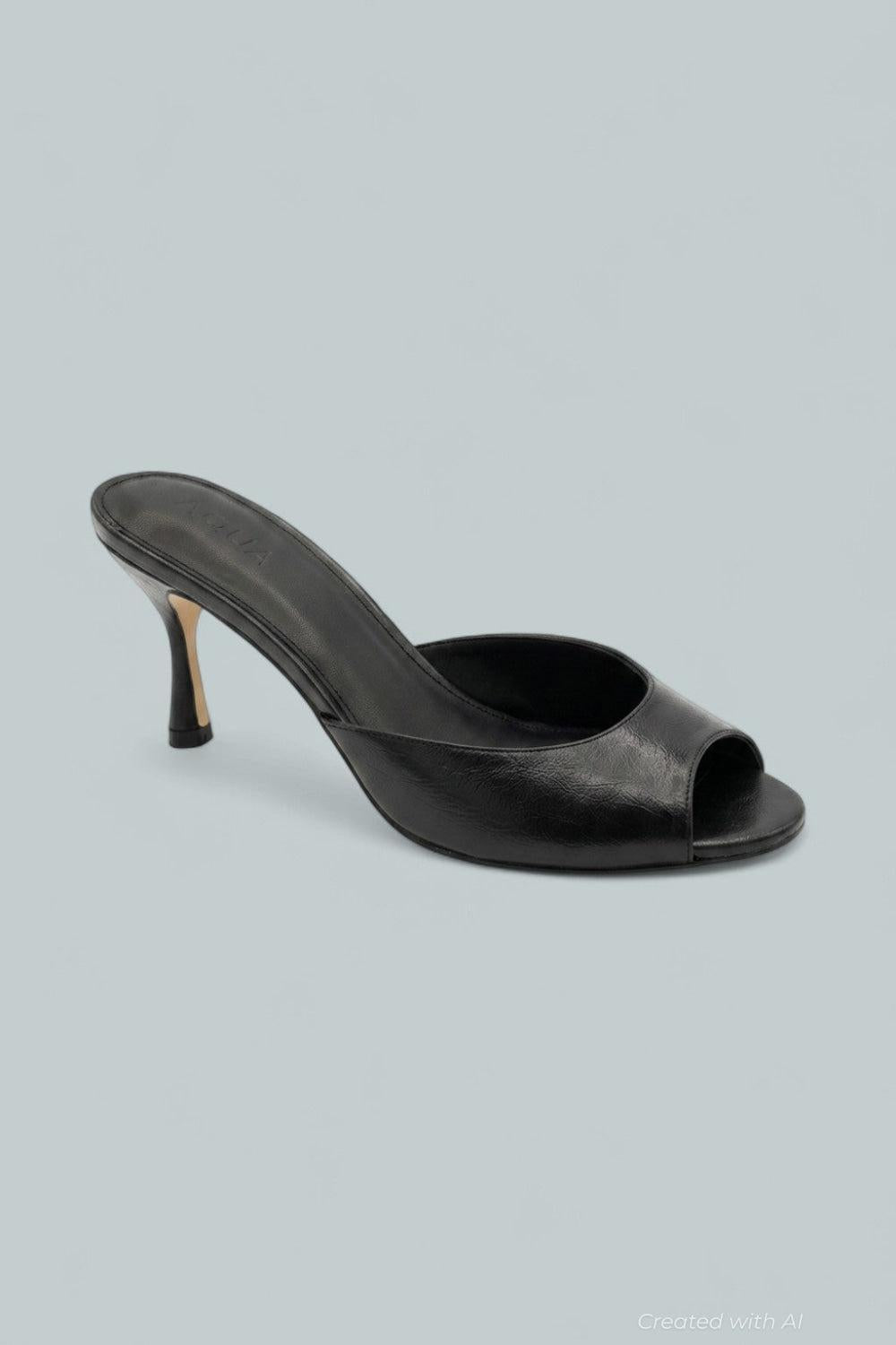 Shil Leather Sandals Exclusive - Black Crinkle - Sandals