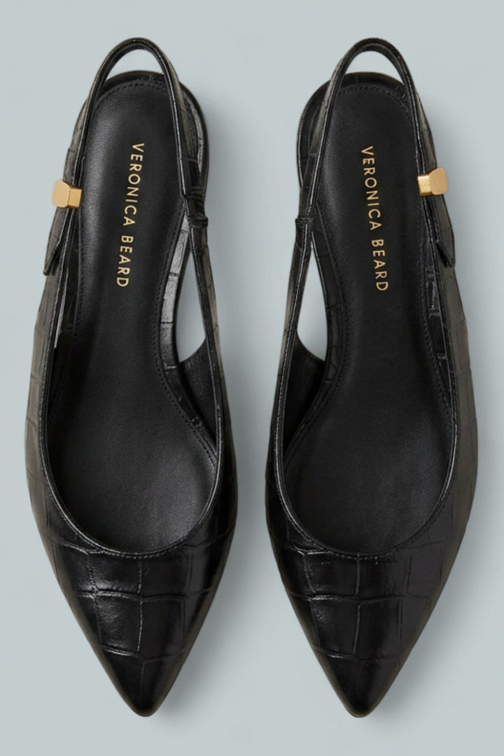 Shina Slingback Flat - Black - 7 - Slingback