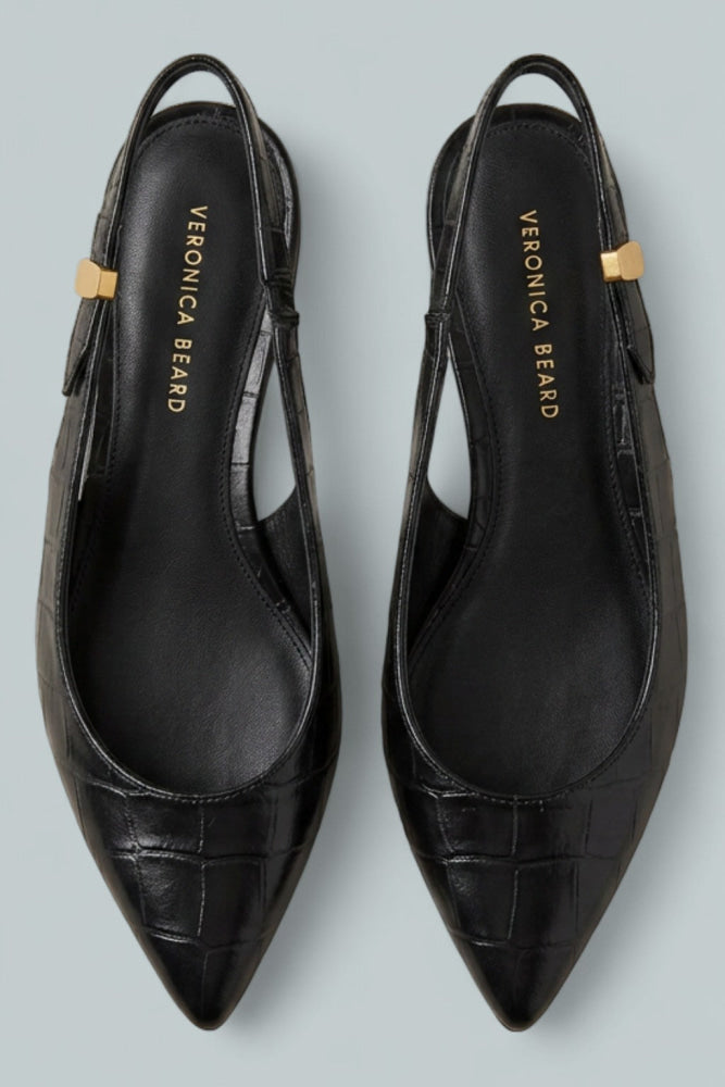 Shina Slingback Flat - Black - 7 - Slingback