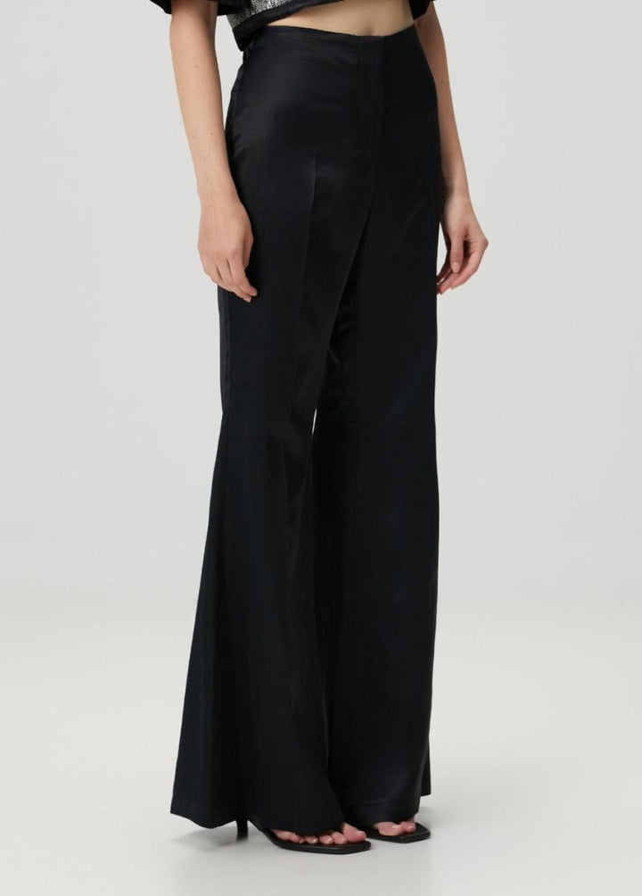 Shiny Woven Pant - Black - Pants