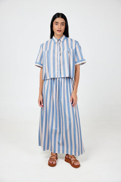 Naomi Maxi Skirt - Nauticle Stripe