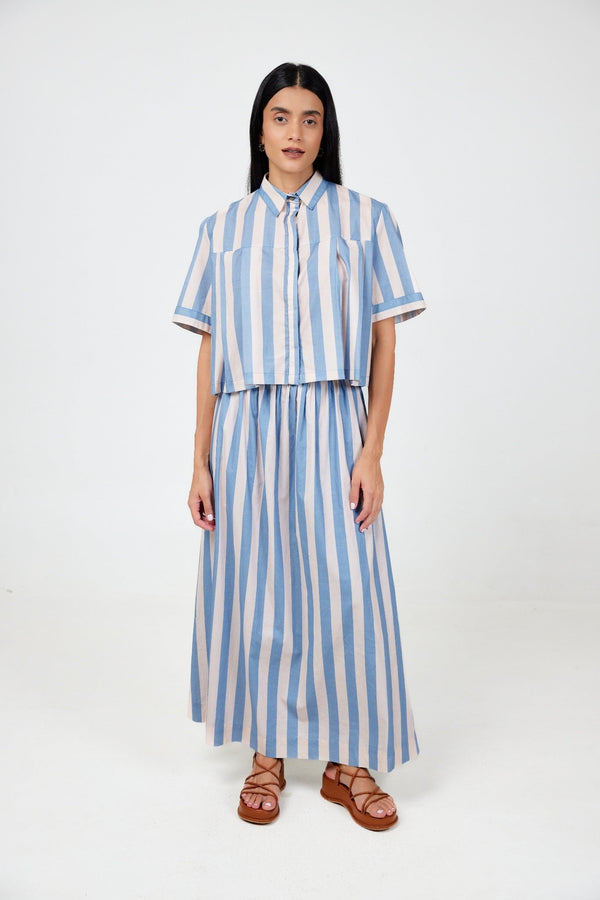 Naomi Maxi Skirt - Nauticle Stripe