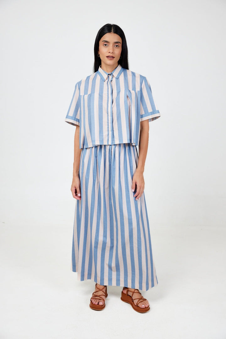 Naomi Maxi Skirt - Nauticle Stripe