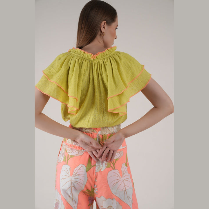 Caroline Blouse - Lemon Fizz