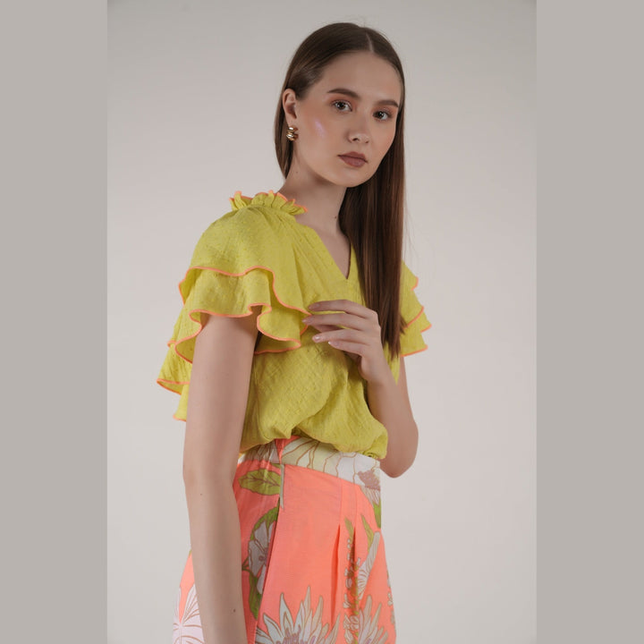 Caroline Blouse - Lemon Fizz