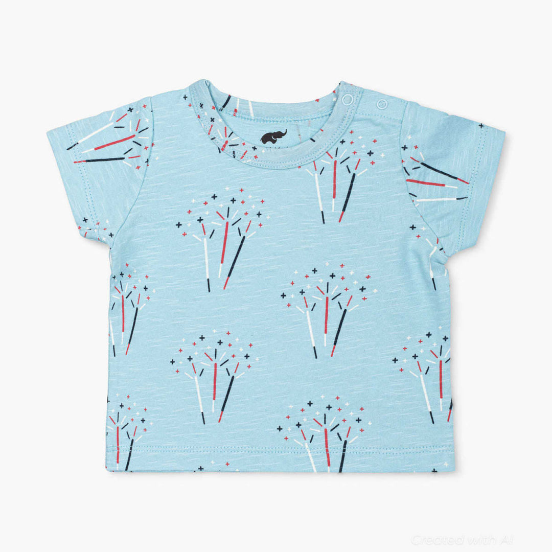 Short Sleeve Crewneck Tee - Sparkler Surprise - T-shirt