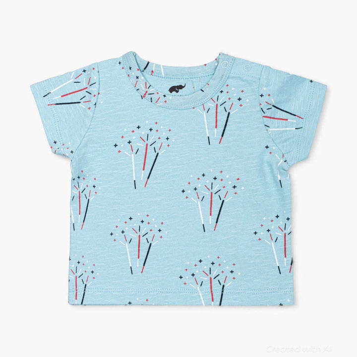 Short Sleeve Crewneck Tee - Sparkler Surprise - T-shirt