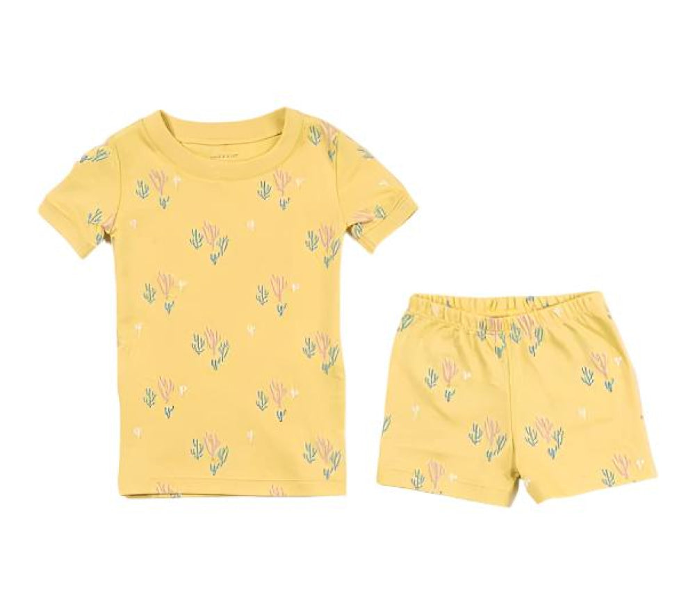 Short Sleeve Pajama Set Pima Cotton - Cactus Dusky - Pajamas