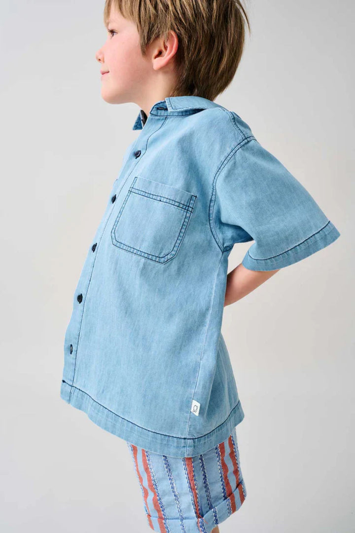 Short-sleeves denim shirt - Denim - Denim Shirt