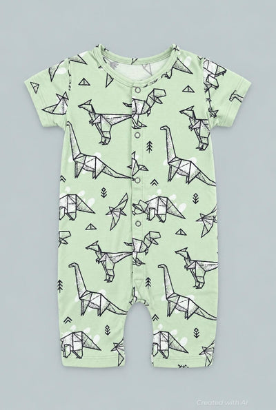 Shortie - Origami Dino - Romper