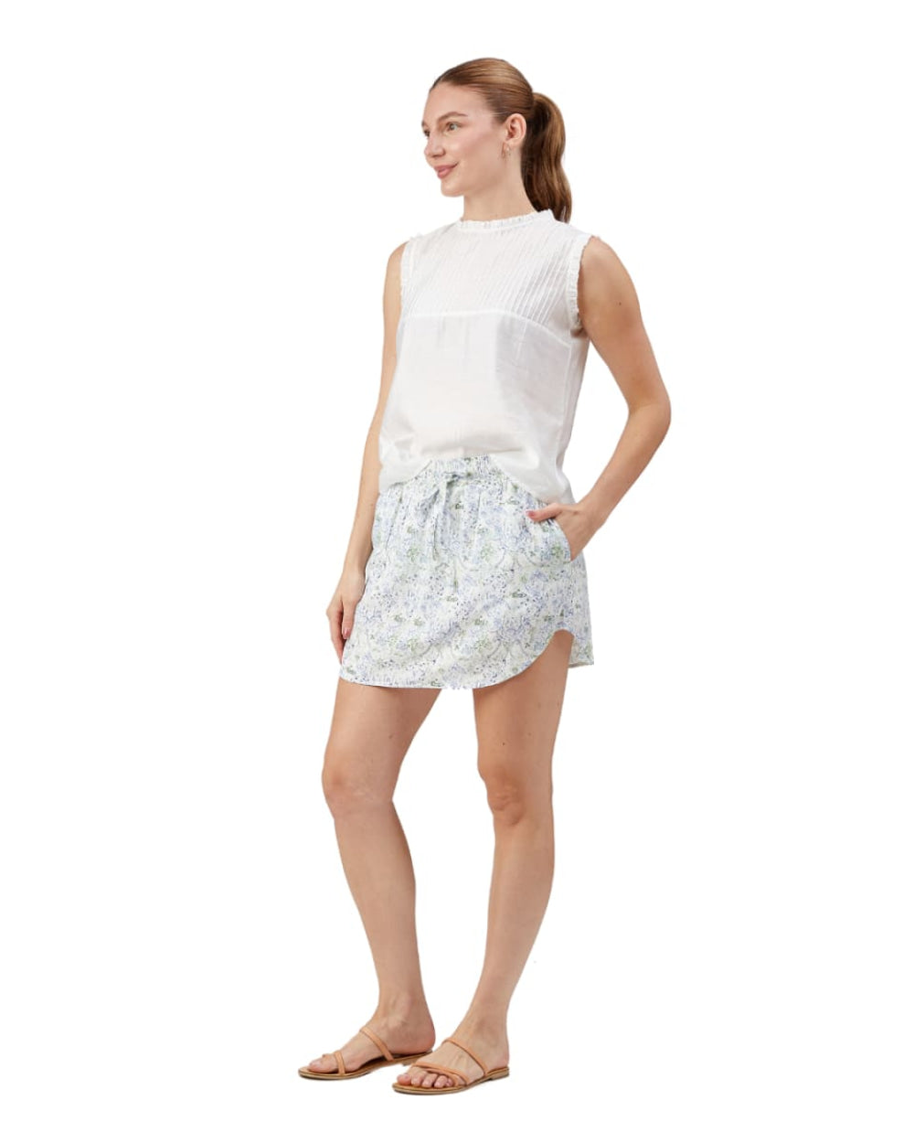 Sienna Skort - Azure Damask