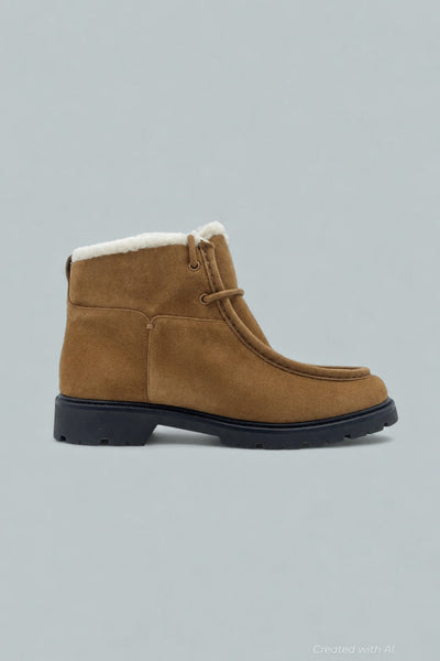 Sierra Shearling-Lined Lug-Sole Boots - Chili Brown - Boots