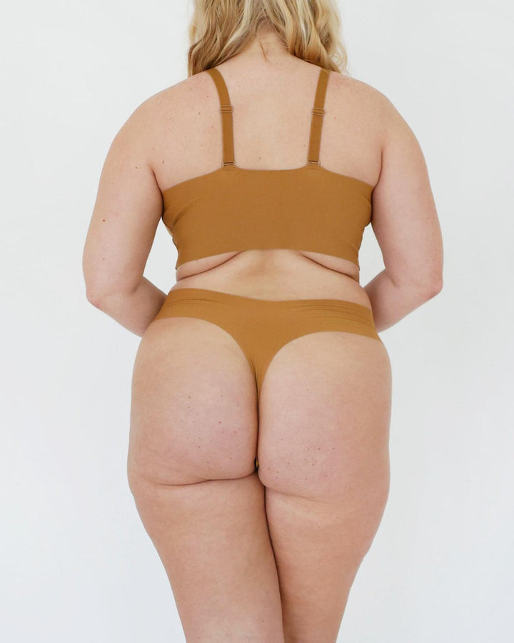 Signature Mid-Rise Thong - Honey - FINAL SALE - Underwear
