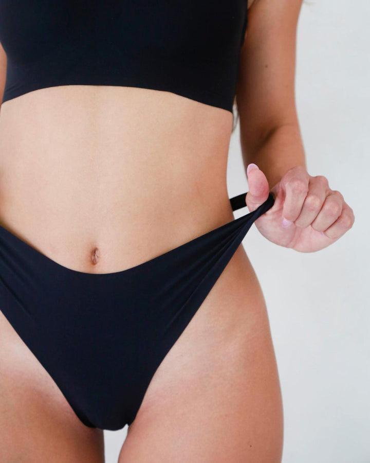 Signature Mid-Rise Thong - Onyx - FINAL SALE - Underwear