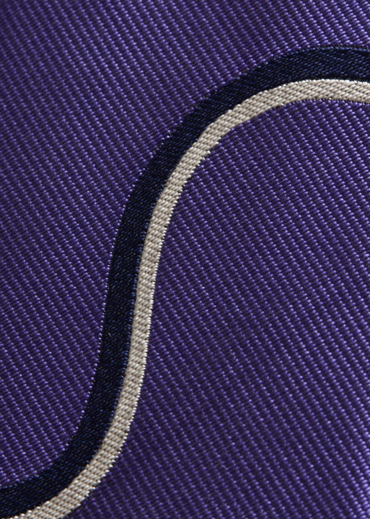 Silk Deco Wave Tie - Lavender - ONE SIZE - Tie