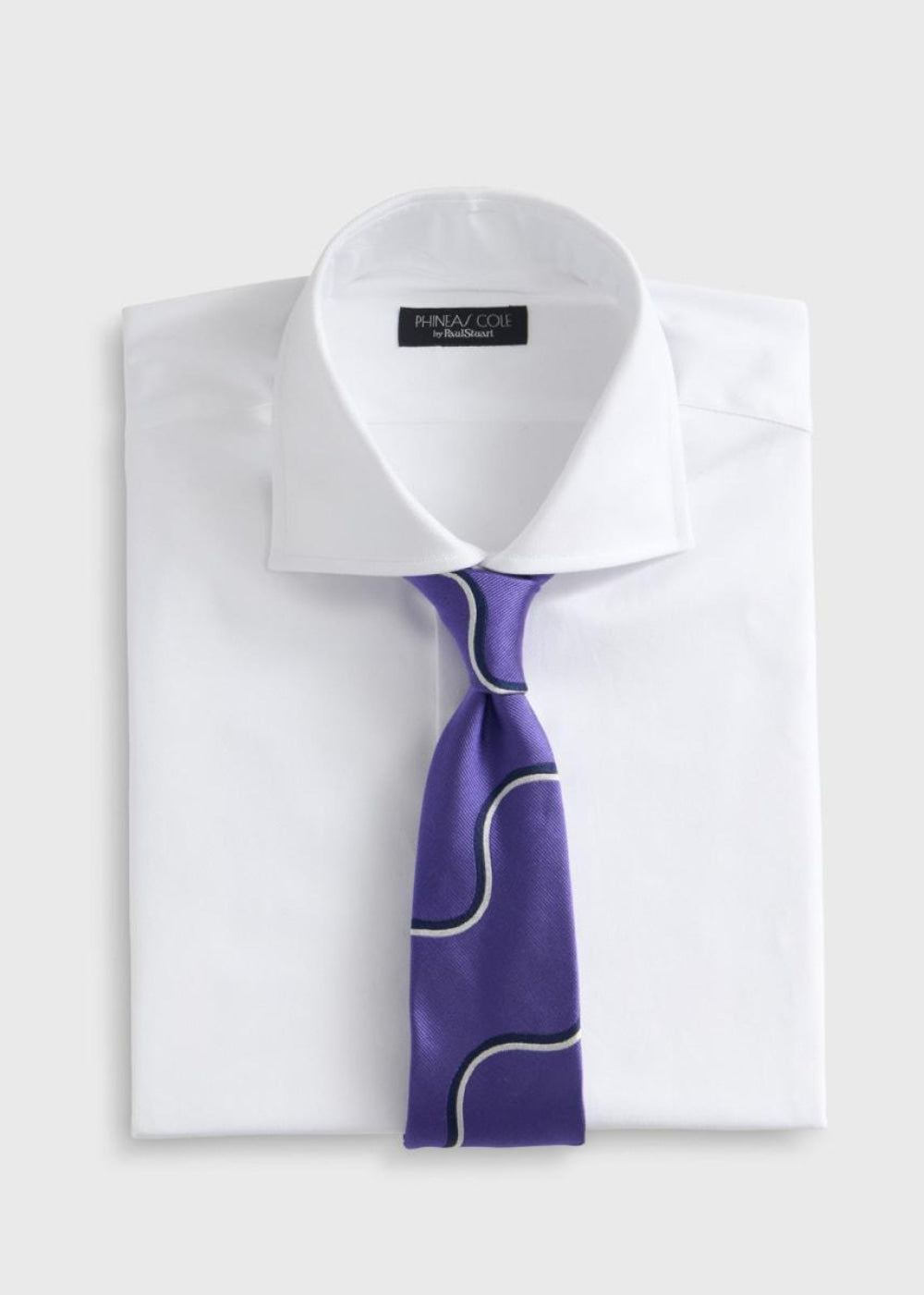 Silk Deco Wave Tie - Lavender - ONE SIZE - Tie