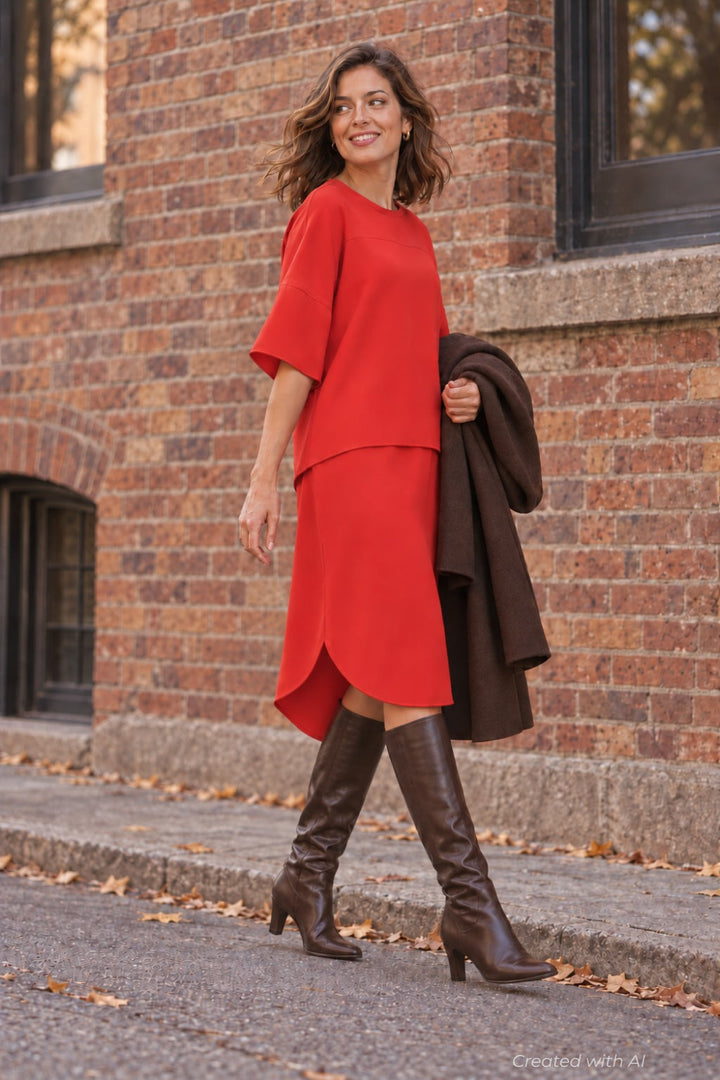Silk Govenor’s Dress - Red - Dresses